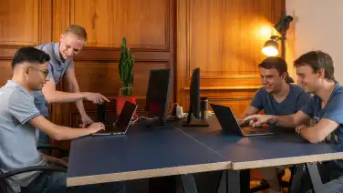 Creative business team working together at office